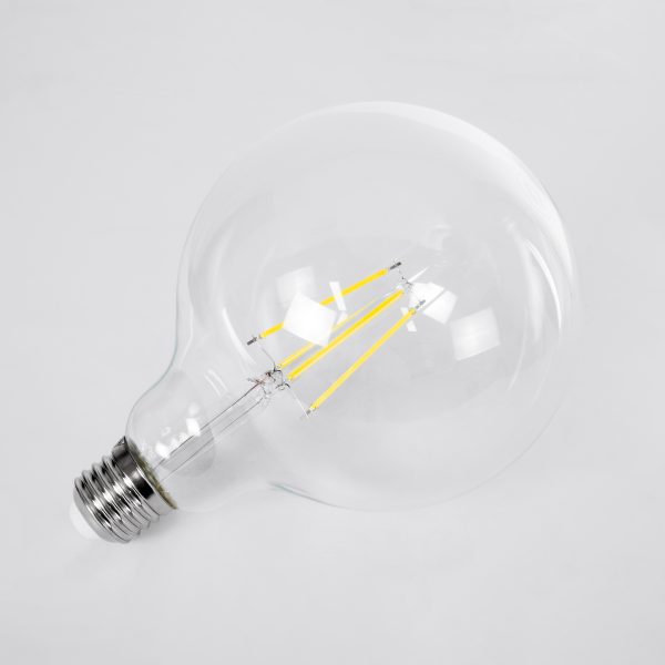 99093 Λάμπα LED Long Filament E27 G125 Γλόμπος 4W 840lm 360° AC 220-240V IP20 Φ12.5 x Υ13.8cm Φυσικό Λευκό 4000K με Διάφανο Γυαλί - Pro Series 210lm/W - A Ενεργειακή Κλάση - 3 Χρόνια Εγγύηση - Image 3