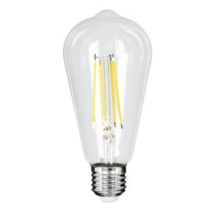 99094 Λάμπα LED Long Filament E27 ST64 Αχλάδι 4W 840lm 360° AC 220-240V IP20 Φ6.4 x Υ14.5cm Φυσικό Λευκό 4000K με Διάφανο Γυαλί – Pro Series 210lm/W – A Ενεργειακή Κλάση – 3 Χρόνια Εγγύηση