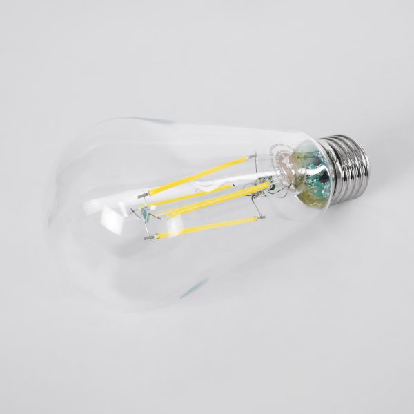99094 Λάμπα LED Long Filament E27 ST64 Αχλάδι 4W 840lm 360° AC 220-240V IP20 Φ6.4 x Υ14.5cm Φυσικό Λευκό 4000K με Διάφανο Γυαλί - Pro Series 210lm/W - A Ενεργειακή Κλάση - 3 Χρόνια Εγγύηση - Image 2