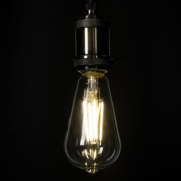 99094 Λάμπα LED Long Filament E27 ST64 Αχλάδι 4W 840lm 360° AC 220-240V IP20 Φ6.4 x Υ14.5cm Φυσικό Λευκό 4000K με Διάφανο Γυαλί - Pro Series 210lm/W - A Ενεργειακή Κλάση - 3 Χρόνια Εγγύηση - Image 4