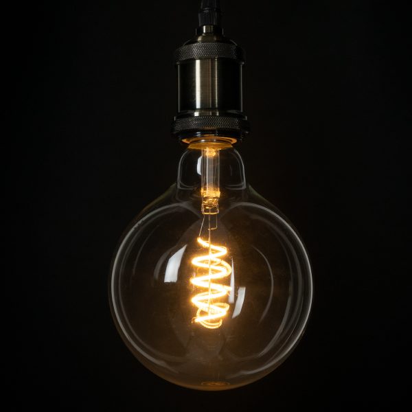 99137 Λάμπα LED  Soft S Spiral Filament E27 G125 Γλόμπος 4W 300lm 360° AC 220-240V IP20 Φ12.5 x Υ18cm Θερμό Λευκό 2700K με Διάφανο Γυαλί Dimmable - 3 Χρόνια Εγγύηση - Image 4