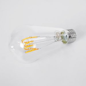 99140 Λάμπα LED Soft T Spiral Filament E27 ST64 Αχλάδι 4W 300lm 360° AC 220-240V IP20 Φ6.4 x Υ14cm Θερμό Λευκό 2700K με Διάφανο Γυαλί Dimmable – 3 Χρόνια Εγγύηση