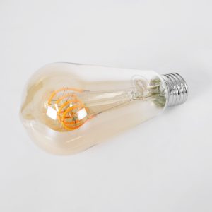 99141 Λάμπα LED Soft T Spiral Filament E27 ST64 Αχλάδι 4W 280lm 360° AC 220-240V IP20 Φ6.4 x Υ14cm Ultra Θερμό Λευκό 2200K με Μελί Γυαλί Dimmable – 3 Χρόνια Εγγύηση