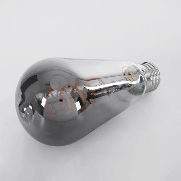 99145 Λάμπα LED Soft S Spiral Filament E27 ST64 Αχλάδι 4W 280lm 360° AC 220-240V IP20 Φ6.4 x Υ14cm Θερμό Λευκό 2700K με Φιμέ Γυαλί Dimmable - 3 Χρόνια Εγγύηση - Image 2