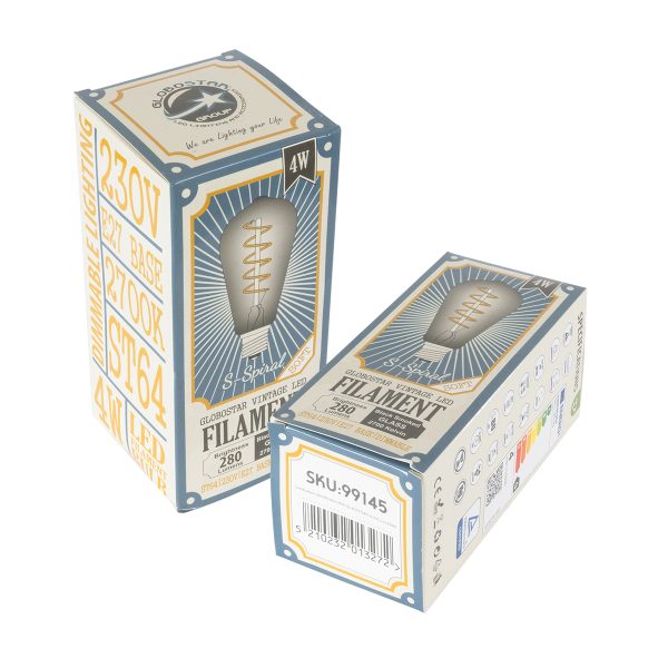 99145 Λάμπα LED Soft S Spiral Filament E27 ST64 Αχλάδι 4W 280lm 360° AC 220-240V IP20 Φ6.4 x Υ14cm Θερμό Λευκό 2700K με Φιμέ Γυαλί Dimmable - 3 Χρόνια Εγγύηση - Image 5