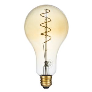 99164 Λάμπα LED Soft S Spiral Filament E27 PS30 CHERRY Γλόμπος 4W 280lm 360° AC 220-240V IP20 Φ9.5 x Υ13.4cm Ultra Θερμό Λευκό 2200K με Μελί Γυαλί Dimmable – 3 Χρόνια Εγγύηση