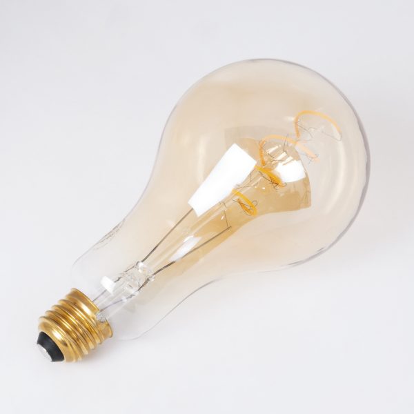 99164 Λάμπα LED Soft S Spiral Filament E27 PS30 CHERRY Γλόμπος 4W 280lm 360° AC 220-240V IP20 Φ9.5 x Υ13.4cm Ultra Θερμό Λευκό 2200K με Μελί Γυαλί Dimmable - 3 Χρόνια Εγγύηση - Image 3