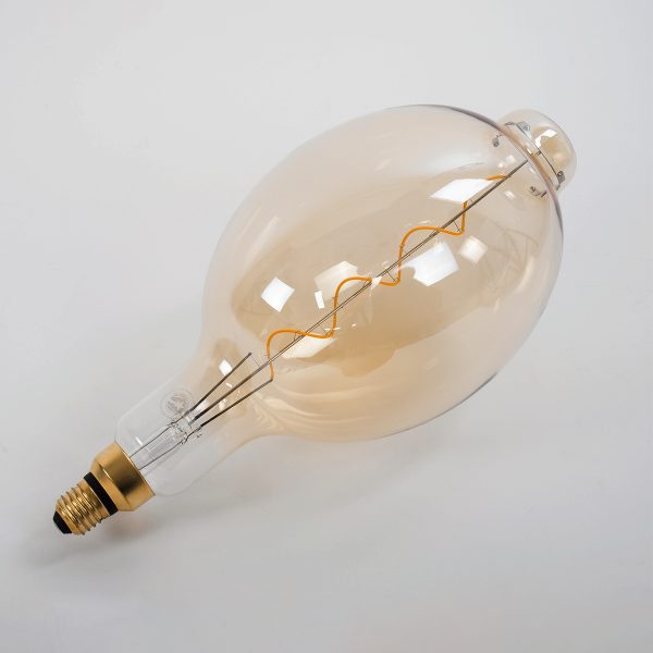 99170 Λάμπα LED Soft S Spiral Filament E27 BT180 MANGOS Γλόμπος 6W 420lm 360° AC 220-240V IP20 Φ18 x Υ39cm Ultra Θερμό Λευκό 2200K με Μελί Γυαλί - Dimmable - 3 Years Warranty - Image 3
