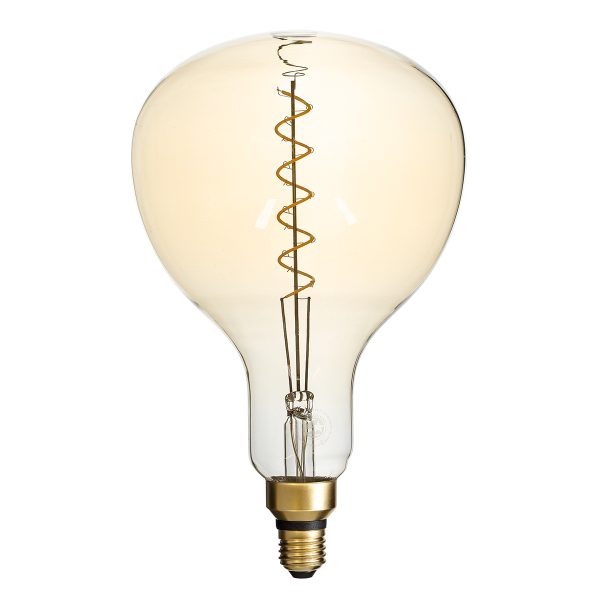 99171 Λάμπα LED Soft S Spiral Filament E27 ER180 PAPAYAS Γλόμπος 6W 420lm 360° AC 220-240V IP20 Φ18 x Υ30cm Ultra Θερμό Λευκό 2200K με Μελί Γυαλί - Dimmable - 3 Years Warranty