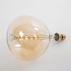 99171 Λάμπα LED Soft S Spiral Filament E27 ER180 PAPAYAS Γλόμπος 6W 420lm 360° AC 220-240V IP20 Φ18 x Υ30cm Ultra Θερμό Λευκό 2200K με Μελί Γυαλί – Dimmable – 3 Years Warranty