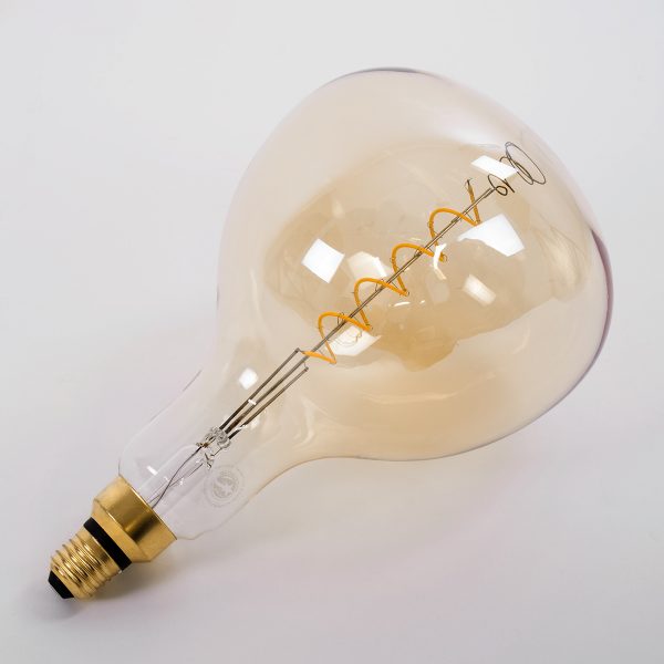99171 Λάμπα LED Soft S Spiral Filament E27 ER180 PAPAYAS Γλόμπος 6W 420lm 360° AC 220-240V IP20 Φ18 x Υ30cm Ultra Θερμό Λευκό 2200K με Μελί Γυαλί - Dimmable - 3 Years Warranty - Image 3