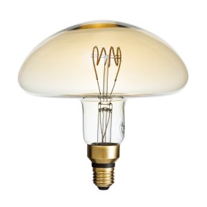 99173 Λάμπα LED Soft T Spiral Filament E27 MR200 MUSHROOM Γλόμπος 4W 280lm 360° AC 220-240V IP20 Φ20 x Υ20cm Ultra Θερμό Λευκό 2200K με Μελί Γυαλί Dimmable – 3 Χρόνια Εγγύηση