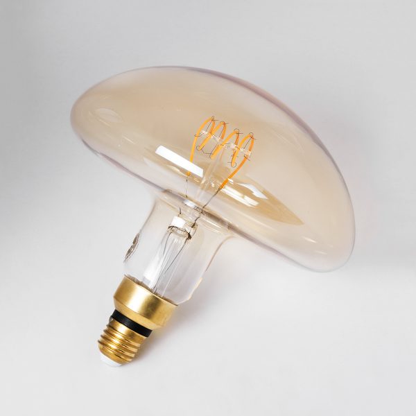 99173 Λάμπα LED Soft T Spiral Filament E27 MR200 MUSHROOM Γλόμπος 4W 280lm 360° AC 220-240V IP20 Φ20 x Υ20cm Ultra Θερμό Λευκό 2200K με Μελί Γυαλί Dimmable - 3 Χρόνια Εγγύηση - Image 3