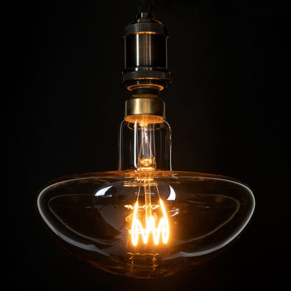 99173 Λάμπα LED Soft T Spiral Filament E27 MR200 MUSHROOM Γλόμπος 4W 280lm 360° AC 220-240V IP20 Φ20 x Υ20cm Ultra Θερμό Λευκό 2200K με Μελί Γυαλί Dimmable - 3 Χρόνια Εγγύηση - Image 4