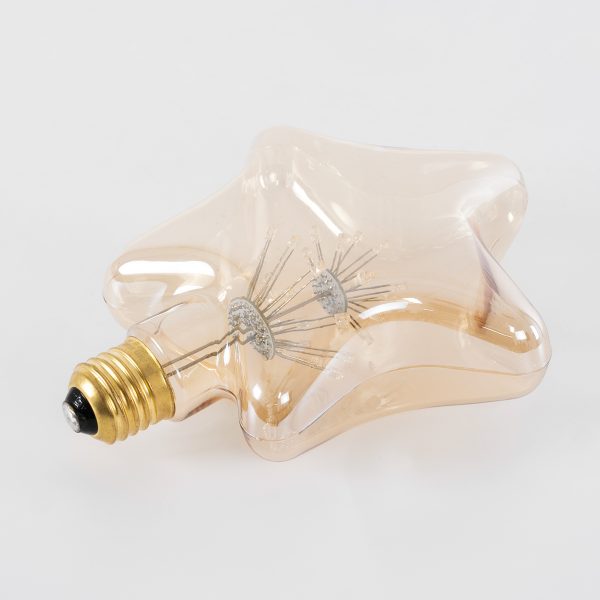 99207 Λάμπα LED MTX Diode HP E27 S125 STAR Γλόμπος 1W 70lm 360° AC 220-240V IP20 Μ15 x Π6 x Υ16cm Ultra Θερμό Λευκό 2200K με Μελί Γυαλί - 3 Χρόνια Εγγύηση - Image 3
