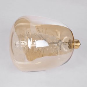 99209 Λάμπα LED MTX Diode HP E27 G145 BARREL Γλόμπος 1.6W 140lm 360° AC 220-240V IP20 Φ14.5 x Υ19cm Ultra Θερμό Λευκό 2200K με Μελί Γυαλί – 3 Χρόνια Εγγύηση