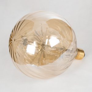 99211 Λάμπα LED MTX Diode HP E27 G150 PUMPKIN Γλόμπος 1.6W 140lm 360° AC 220-240V IP20 Φ15 x Υ19cm Ultra Θερμό Λευκό 2200K με Μελί Γυαλί – 3 Χρόνια Εγγύηση