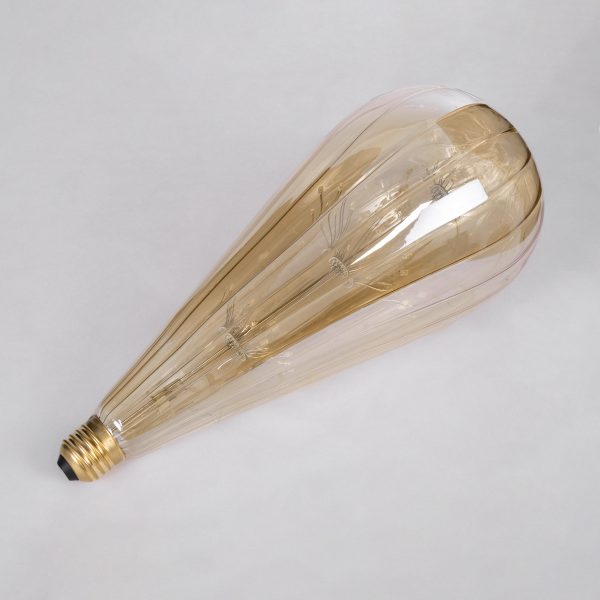 99212 Λάμπα LED MTX Diode HP E27 BT125 BOMBSHELL Γλόμπος 1.8W 158lm 360° AC 220-240V IP20 Φ12.5 x Υ29cm Ultra Θερμό Λευκό 2200K με Μελί Γυαλί - Dimmable - 3 Years Warranty - Image 3