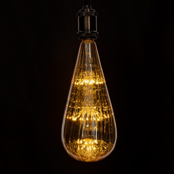 99212 Λάμπα LED MTX Diode HP E27 BT125 BOMBSHELL Γλόμπος 1.8W 158lm 360° AC 220-240V IP20 Φ12.5 x Υ29cm Ultra Θερμό Λευκό 2200K με Μελί Γυαλί - Dimmable - 3 Years Warranty - Image 4