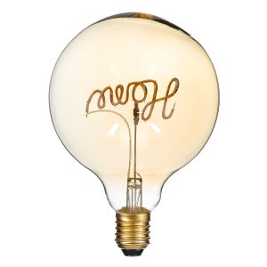 99254 Λάμπα LED Ultra Thin Soft S Spiral Letter Filament E27 G125 HOME Γλόμπος 2.4W 204lm 360° AC 220-240V IP20 Φ12.5 x Υ18cm Ultra Θερμό Λευκό 2200K με Μελί Γυαλί – Dimmable – 3 Years Warranty