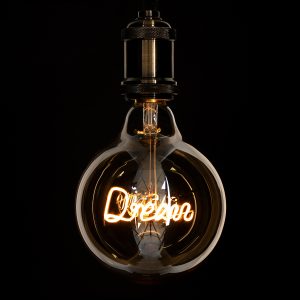 99255 Λάμπα LED Ultra Thin Soft S Spiral Letter Filament E27 G125 DREAM Γλόμπος 2.4W 204lm 360° AC 220-240V IP20 Φ12.5 x Υ18cm Ultra Θερμό Λευκό 2200K με Μελί Γυαλί – Dimmable – 3 Years Warranty