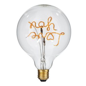 99261 Λάμπα LED Ultra Thin Soft S Spiral Letter Filament E27 G125 LOVE YOU Γλόμπος 4W 340lm 360° AC 220-240V IP20 Φ12.5 x Υ18cm Ultra Θερμό Λευκό 2200K με Διάφανο Γυαλί – Dimmable – 3 Years Warranty