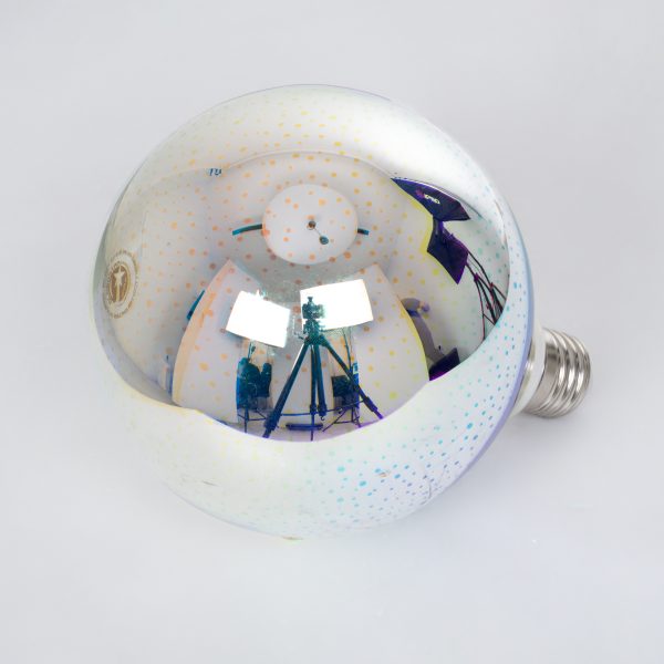 99271 Λάμπα LED Long Filament E27 G125 Γλόμπος 3D GALAXY EFFECT Γλόμπος 3W 201lm 360° AC 220-240V IP20 Φ12.5 x Υ18cm Θερμό Λευκό 2700K με Galaxy Mirror Γυαλί - Dimmable - 3 Χρόνια Εγγύηση - Image 3