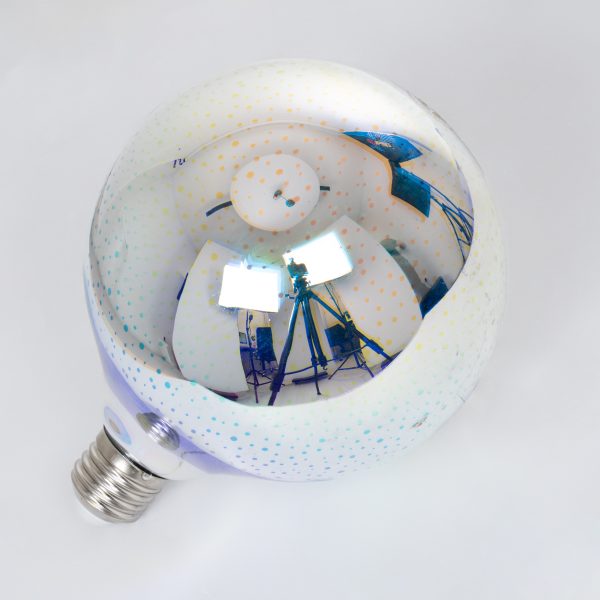 99271 Λάμπα LED Long Filament E27 G125 Γλόμπος 3D GALAXY EFFECT Γλόμπος 3W 201lm 360° AC 220-240V IP20 Φ12.5 x Υ18cm Θερμό Λευκό 2700K με Galaxy Mirror Γυαλί - Dimmable - 3 Χρόνια Εγγύηση - Image 4