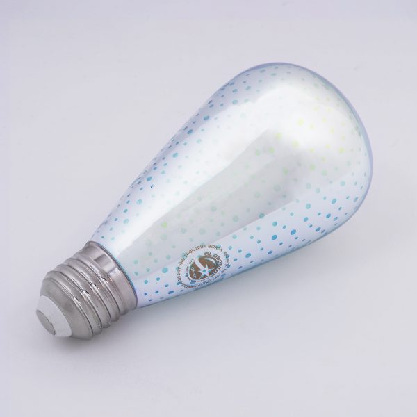 99272 Λάμπα LED Long Filament E27 ST64 Αχλάδι 3D Galaxy Effect 3W 201lm 360° AC 220-240V IP20 Φ6.4 x Υ14cm Θερμό Λευκό 2700K με Galaxy Mirror Γυαλί - Dimmable - 3 Years Warranty - Image 4