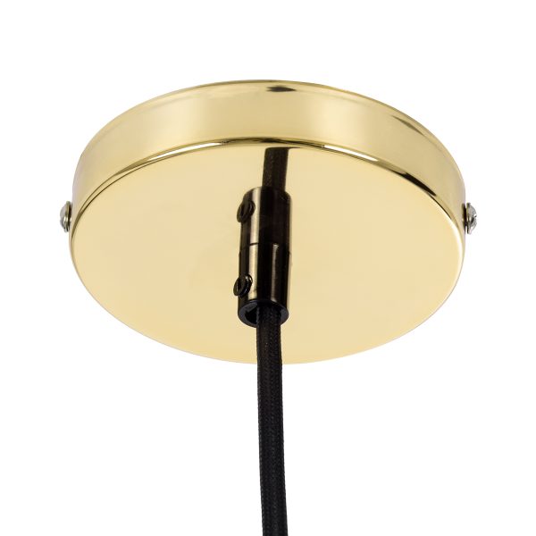 LUMI GOLD 99421 Μοντέρνο Κρεμαστό Φωτιστικό Ανάρτηση Μονόφωτο 1 x E27 IP20 Χρυσό Μέταλλο - Μ4 x Π4 x Υ110cm - Image 3