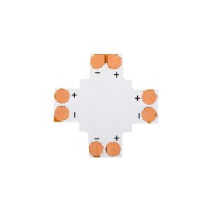 70707 Connector + Cross για Όλες τις Μονόχρωμες Ταινίες LED 8mm M2.4 x Π2.4 x Y0.4cm