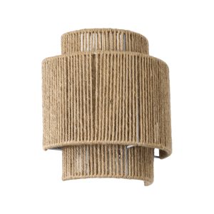 MABANA 02322 Boho Επιτοίχιο Φωτιστικό Απλίκα Μονόφωτο 1 x E27 IP20 Μπεζ Σχοινί – Μ23 x Π11 x Υ25cm