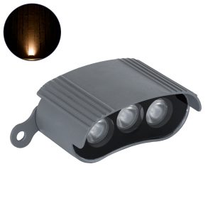 TREELIGHT-ZINA 90230 Κυρτή Μπάρα Φωτισμού Wall Washer με Αντιθαμβωτική Γρίλια Ειδική για Φυτά – Δέντρα LED 3W 255lm 30° DC 24V Αδιάβροχο IP65 Μ9 x Π6.5 x Υ4cm Αρχιτεκτονικό Πορτοκαλί 2200K – Γκρι Ανθρακί – 3 Years Warranty