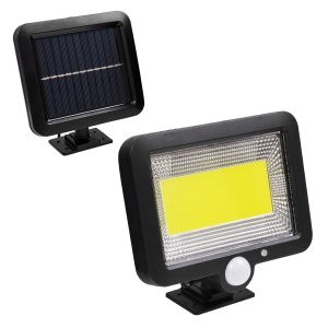 71460 Αυτόνομος Ηλιακός Προβολέας LED 100 COB 20W 1200lm με Ενσωματωμένη Μπαταρία 2400mAh – Φωτοβολταϊκό Πάνελ με Αισθητήρα Ημέρας-Νύχτας – PIR Αισθητήρα Κίνησης Αδιάβροχο IP65 Ψυχρό Λευκό 6000K