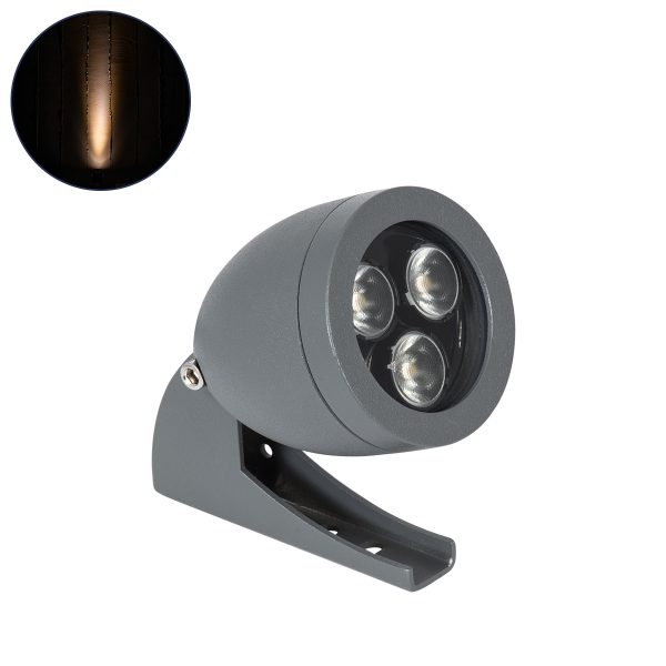 TREELIGHT-TREESPO 90464 Σποτ Φωτισμού για Φυτά - Δέντρα LED 6W 630lm 15° DC 24V Αδιάβροχο IP67 Πορτοκαλί 2200K Dimmable - Γκρι Ανθρακί - Μ6.6 x Π9 x Υ12cm - 3 Χρόνια Εγγύηση