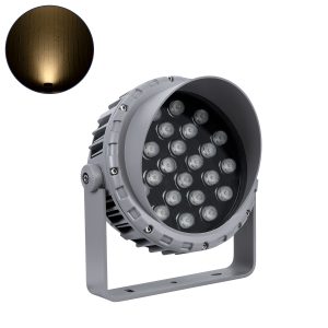 FLOOD-MENA 90644 Προβολέας Σποτ Wall Washer με Αντιθαμβωτική Γρίλια LED 24W 2160lm 30° AC 220-240V Αδιάβροχο IP65 Θερμό Λευκό 3000K – Ασημί – Μ23 x Π23 x Υ18cm – 3 Χρόνια Εγγύηση