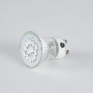 76009 Σποτ LED GU10 MR11 4W 300lm 120° AC 85-265V με Λευκό Γαλακτερό Γυαλί Κόκκινο – 2 Χρόνια Εγγύηση