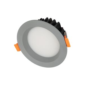 WATERA 60986 Χωνευτό Downlight Σποτ Panel LED 12W 1500lm 120° AC 220-240V Αδιάβροχο IP54 Ρυθμιζόμενο Λευκό CCT με Διακόπτη στο Σώμα 2700K/4500K/6000K Dimmable – Lumileds SMD Chip & TÜV SÜD Driver – Γκρι Ανθρακί Ματ – Μ10.8 x Π10.8 x Υ3.2cm / Q9cm – 3