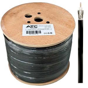 ATC Στροφείο RF ATC-723 RG6 300μ PET Μαύρο