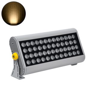 FLOOD-HENA 90640 Προβολέας Σποτ Wall Washer LED 48W 4320lm 30° AC 220-240V Αδιάβροχο IP65 Θερμό Λευκό 3000K – Ασημί – Μ39 x Π6 x Υ17cm – 3 Χρόνια Εγγύηση