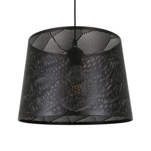 SPARKLE 00733 Μοντέρνο Κρεμαστό Φωτιστικό Καπέλο Μονόφωτο 1 x E27 IP20 Μαύρο Μέταλλο – Μ35 x Π35 x Υ26cm
