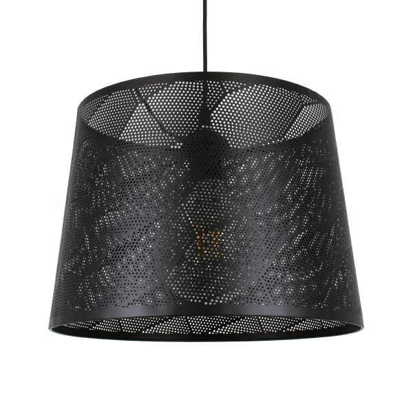 SPARKLE 00733 Μοντέρνο Κρεμαστό Φωτιστικό Καπέλο Μονόφωτο 1 x E27 IP20 Μαύρο Μέταλλο - Μ35 x Π35 x Υ26cm