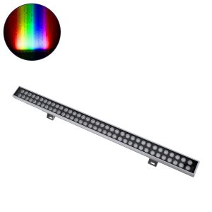 WASHER-GAIA 90216 Μπάρα Φωτισμού Wall Washer LED 144W 12240lm 10° DC 24V Αδιάβροχο IP67 Πολύχρωμο RGBW DMX512 Dimmable – Ασημί – Μ100 x Π7.3 x Υ4.3cm – 3 Χρόνια Εγγύηση