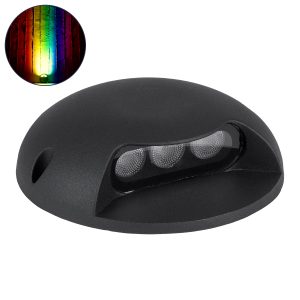 STEP-LUNA 90618 Αρχιτεκτονικό Φωτιστικό Διαδρόμου/Σκαλοπατιού LED 6W 600lm 10° DC 24V Αδιάβροχο IP65 RGB DMX512 Dimmable – Μαύρο – Φ12 x Υ3cm – 3 Χρόνια Εγγύηση