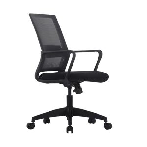 BF2115 Πολυθρόνα Γραφείου Μαύρο Mesh – Ύφασμα Μαύρο