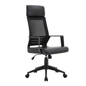 BF2500 Πολυθρόνα Γραφείου Διευθυντή Mesh Μαύρο – Pu Μαύρο