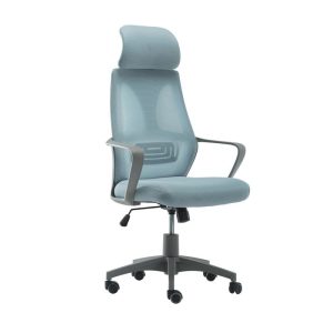 BF2950 Πολυθρόνα Γραφείου Διευθυντή, Γκρι – Mesh Μπλε