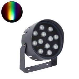 FLOOD-NIGMA 90396 Προβολέας Σποτ Wall Washer με Αντιθαμβωτική Γρίλια LED 24W 2040lm 30° DC 24V Αδιάβροχο IP65 RGBW DMX512 Dimmable – Γκρι Ανθρακί – Μ15 x Π15 x Υ9.1cm – 3 Χρόνια Εγγύηση