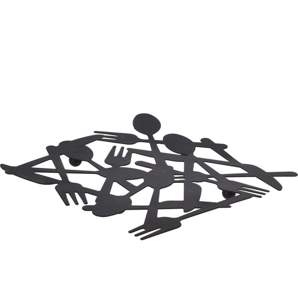 Βάση Για Κατσαρόλες  Μαύρο Μέταλλο 19x19.5x1cm