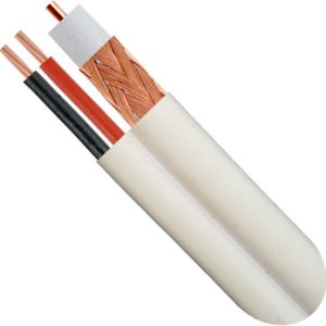 ATC-500 RG59 CCS+ 2×0.50mm Καλώδιο CCTV Λευκό 100m
